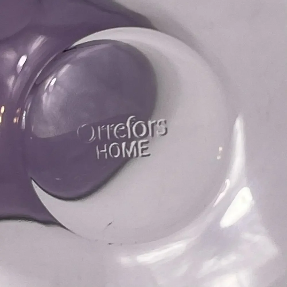 Orrefors Sweden Bowls Set of 4 Purple Amethyst Glass Dessert Serving Home Line